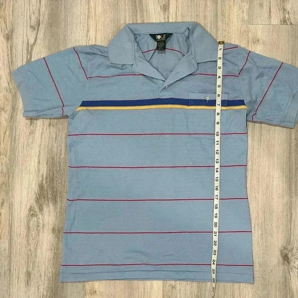 Vintage 80s Sears Tour Collection Cotton Golf Polo Pocket Collared Shirt Size L - Picture 4 of 6